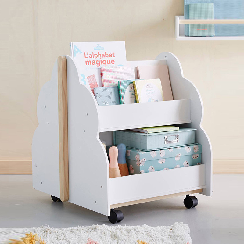 儿童书架玩具收纳一体绘本架可移动木质家用置物柜书本玩具收纳架,住宅家具,儿童储物架/收纳架,淘宝优惠券,粉丝福利购,淘宝优惠卷
