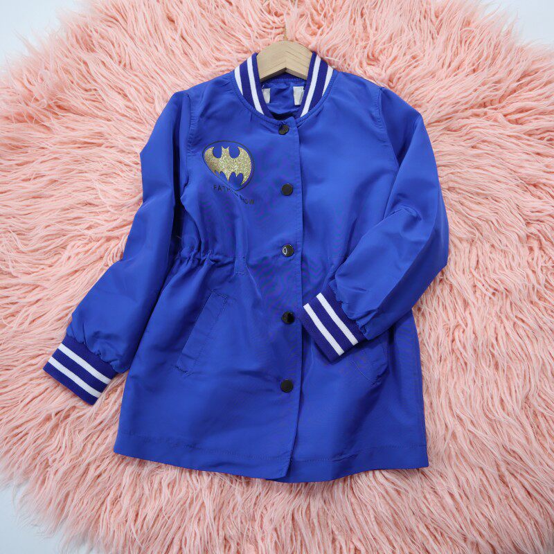 120-160 사이즈 여아 중대형 아동용 프린트 허리 점유 재킷 여아용 가을 다목적 새 외투 상의