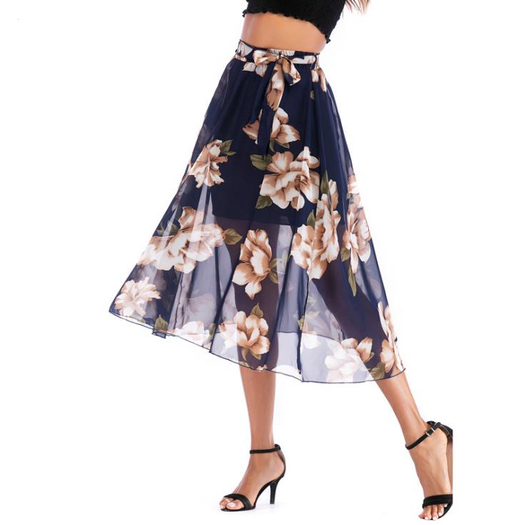 2019 summer skirt colours floral chiffon skirts print 半身裙在类目 女装/女士精品, 半身裙中 - 来自Buy2taobao.com提供专业的淘宝代购服务