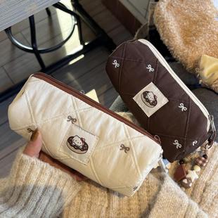 可爱的小猫铅笔袋与好看的风格大容量文具袋初中女生铅笔盒化妆品