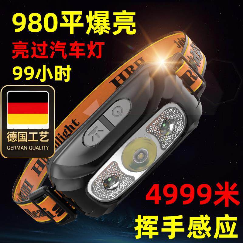 LED头灯超亮可充电头戴式