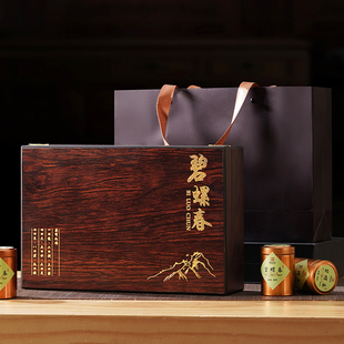 碧螺春明前绿茶浓香型嫩芽新茶春茶高端实木礼盒装送礼送长辈Z