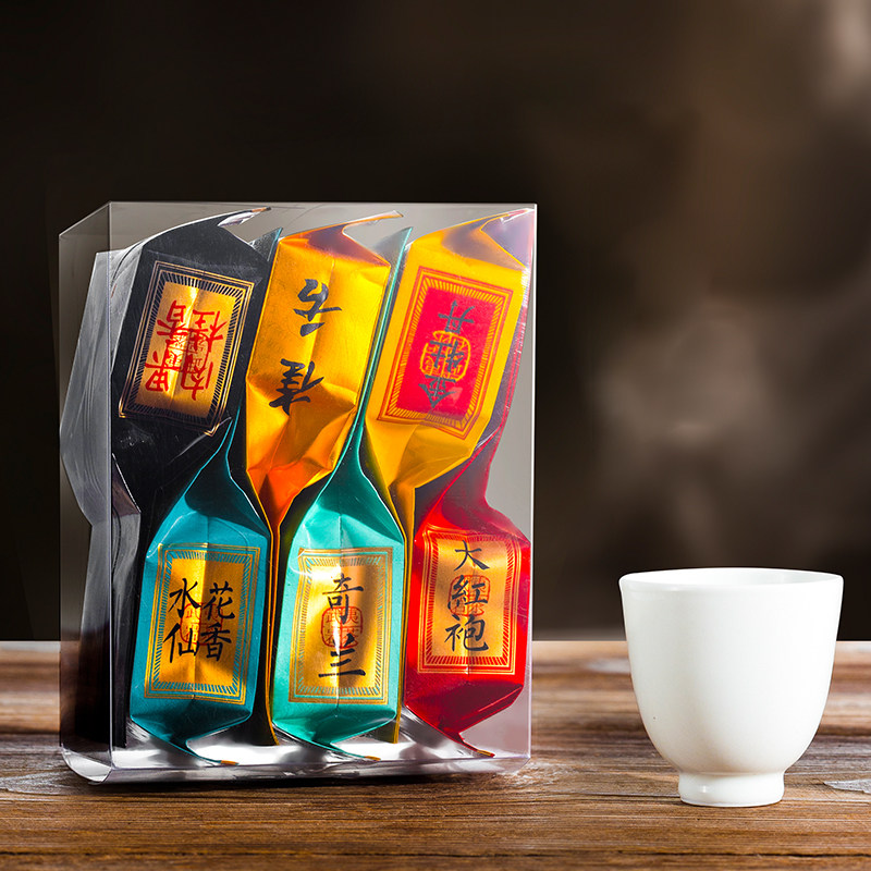 新茶浓香型大红袍茶叶武夷岩茶肉桂茶水仙奇兰试喝茶叶组合装