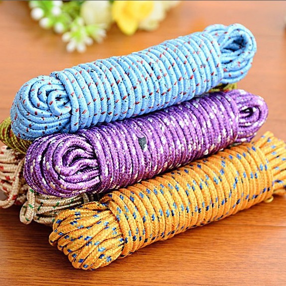 加粗多功能尼龙防滑室内外晾衣绳10米 免打孔可绑户外晒被绳绑带