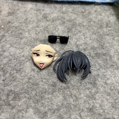 1元起国版手办散货1/6大凤躺姿手办面雕刘海及眼镜废件手办魔改料