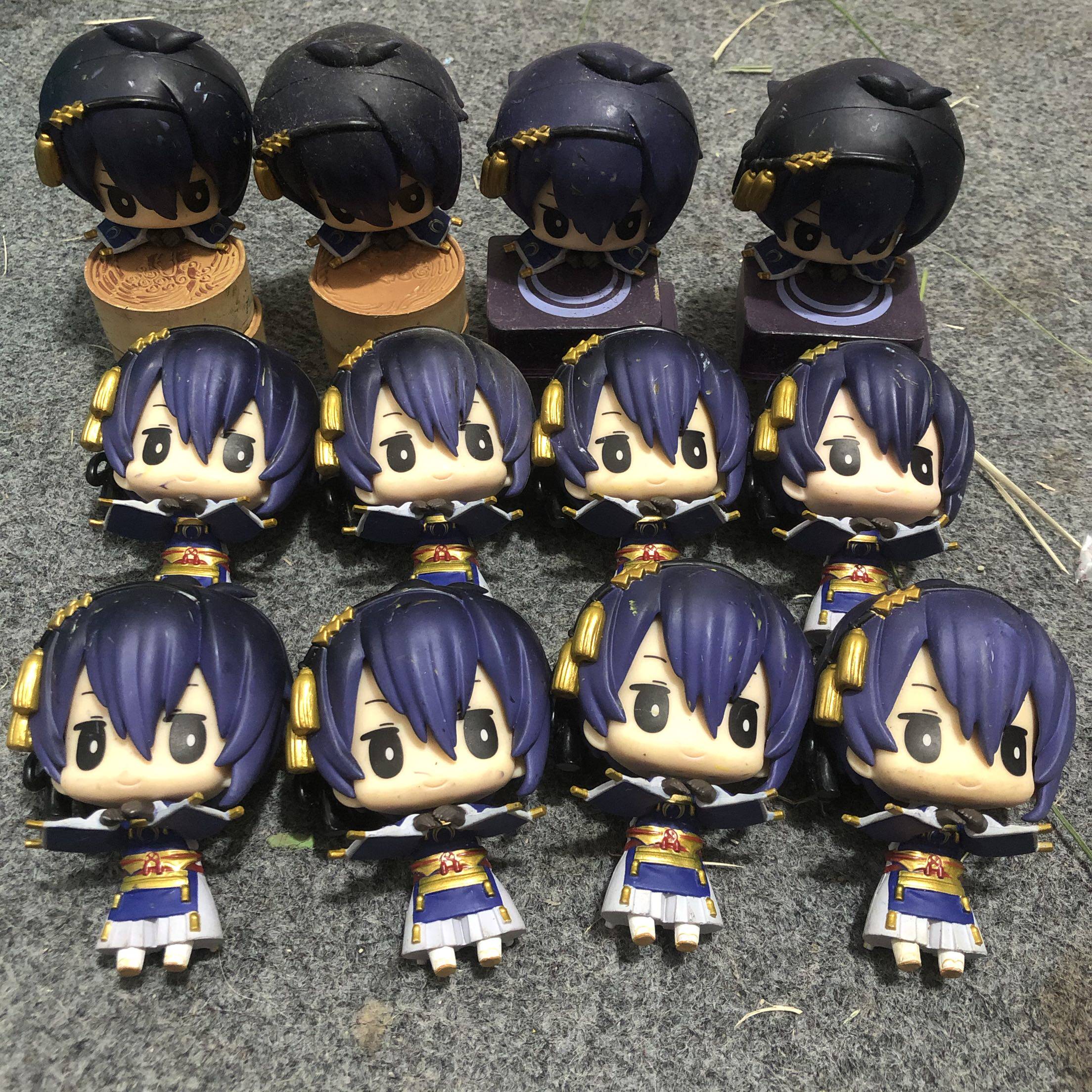 正版散货大瑕疵特价furyu 刀剑乱舞 趴趴大头粘土人q版三日月宗近