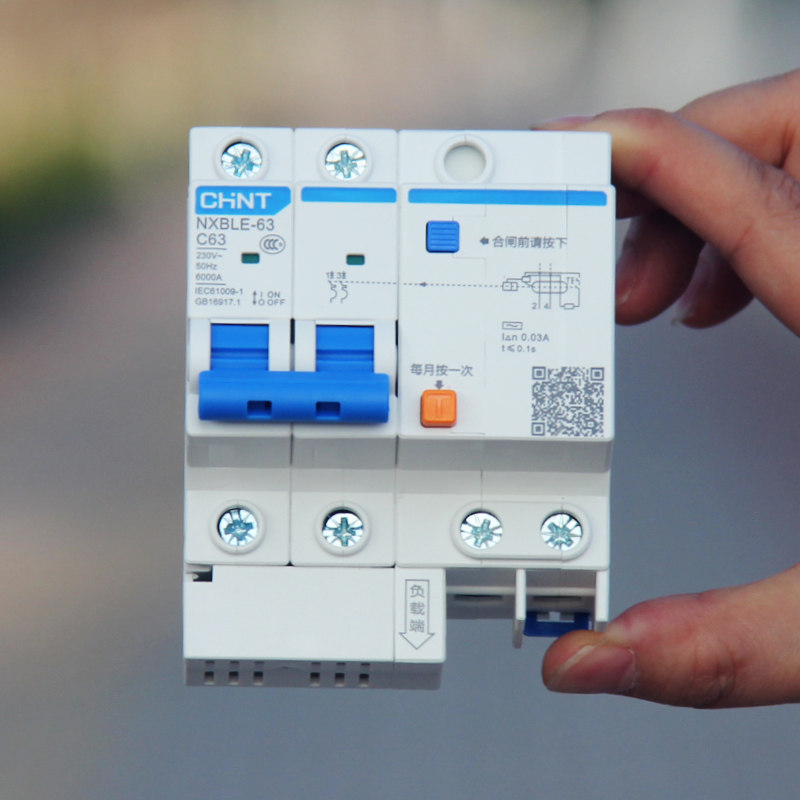 正泰漏电保护器63 a二极2p空气开关断路器漏电空开关双匹漏保双路
