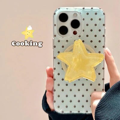 适用华为mate60手机壳Pura70绿底黑波点p50p40黄星星磁吸支架mt30pro网红超火z畅享20畅想10s清新9plus高级8E