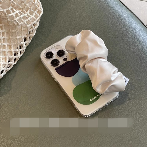适用三星s25s24s23s22s21U手机壳note10+几何色块s20fe丝绸腕带s8s9文艺s10可爱时尚A53a72A55新a42A71保护套