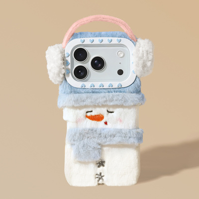 适用vivoy78y35y36y37手机壳y52s毛绒茸音乐雪人y53s高级y55t时尚y73s网红y76s超火y85y93y70s女z6z5u3x新nex