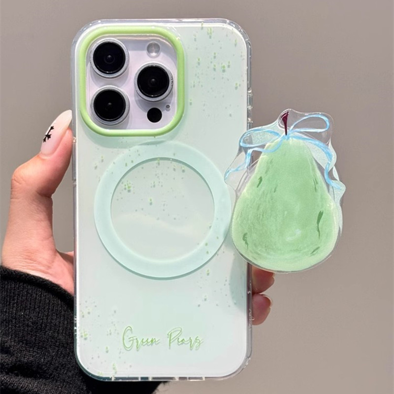 适用iPhone16手机壳15/14/13/12苹果x泼墨薄荷绿11pro雪梨磁吸支架i6/7/8网红超火xr小众高级max可爱时尚5s新