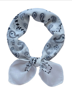 棉麻小方巾女58x58cm小花藤腰果印花百搭领巾个性包头护颈小围巾