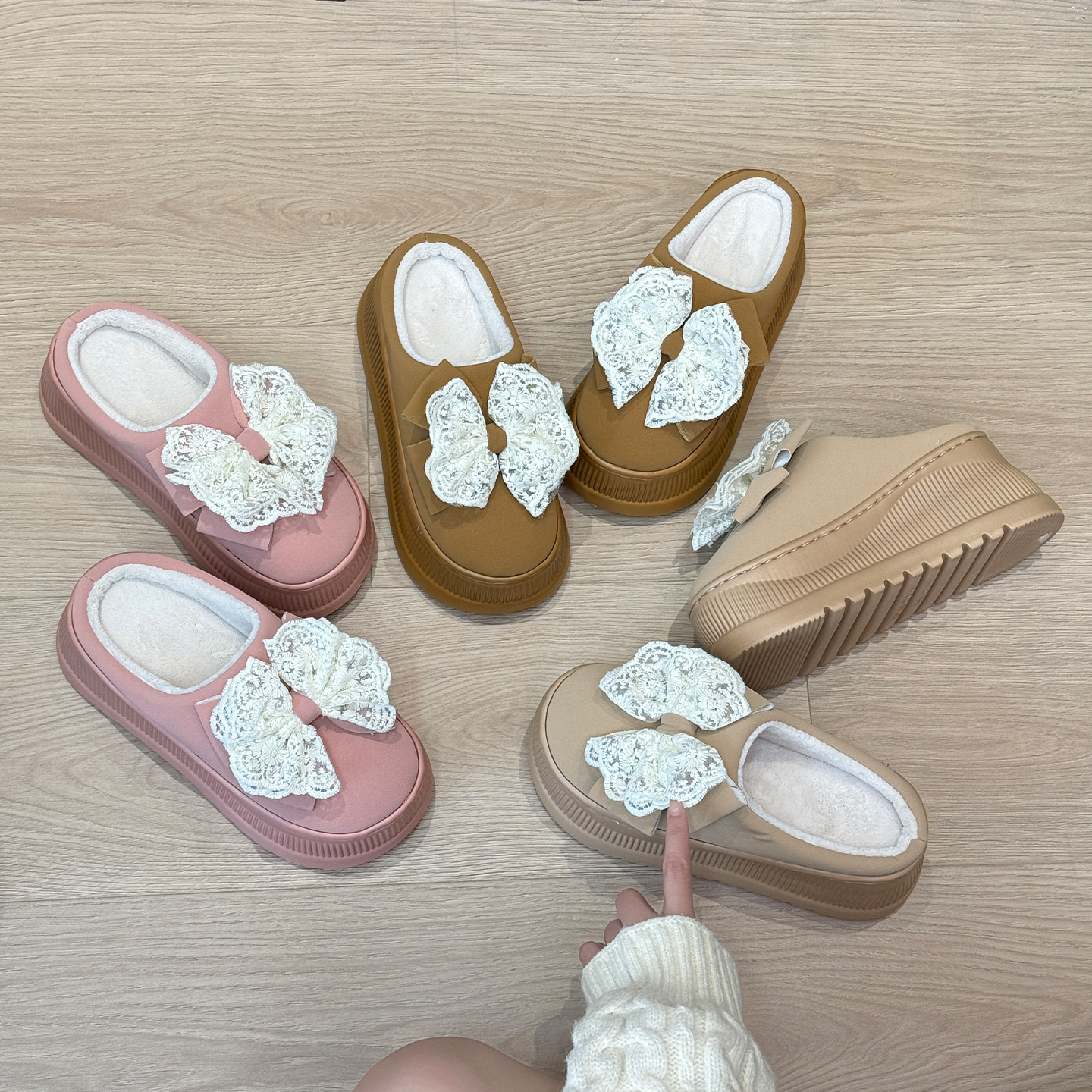 南波万7.5cm包跟棉拖鞋女可外穿居家室内舒适保暖棉拖鞋女士冬款