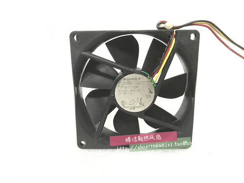 原装 德国PAPST TYP3412N/2M 12V 1.6W 9225 9CM 三线散热风扇