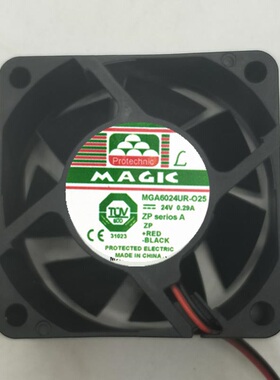 永立MAGIC MGA6024XR-O25 24V 0.17A 6CM 6025 2线 变频散热风扇