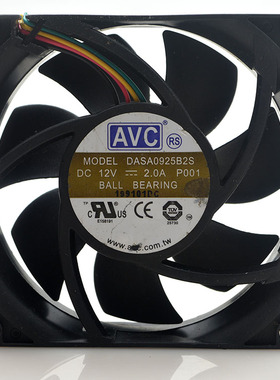 AVC新款 DASA0925B2S 12V 20A025 9c 4线 大风量 服务器 风扇