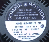 GL24B4X-E1（GL24B4X）24V 原装康姆罗顿COMAIR 127*38 进口风扇