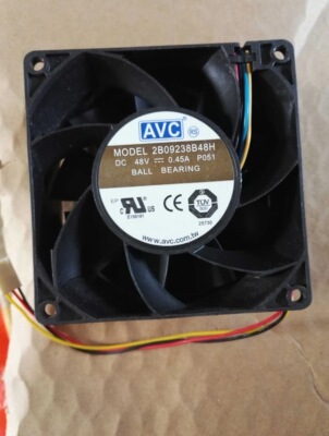 原装AVC 9CM风扇 9038 48V 0.45A 2B09238B48H 4线散热风扇