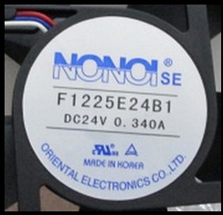 F1225E24B1 原装南韩NONOI DC24V 0.340A 120*120*25 变频器风扇