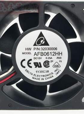 台达 6025 AFB0612HH 12V 0.25A 6CM/厘米 60MM 电源机箱散热风扇