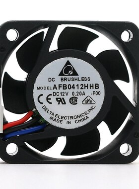 DELTA台达 AFB0412HHB 4cm 12V 0.20A 三线测速耐用滚珠 散热风扇