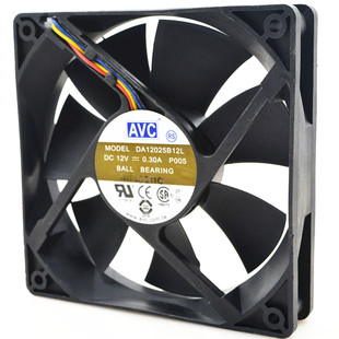原装 AVC DA12025B12L P005 12V 0.3A 12cm 12025 静音4针PWM风扇