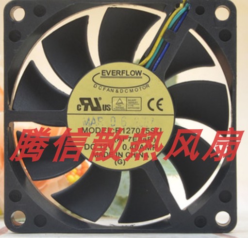 EVERFLOW R127015SU 7cm 7015 12v 0.40A 电脑主板CPU风扇