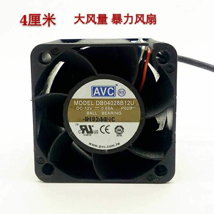 原装AVC4028 12V 4CM 4线PWM温控0.66A服务器暴力风扇DB04028B12U
