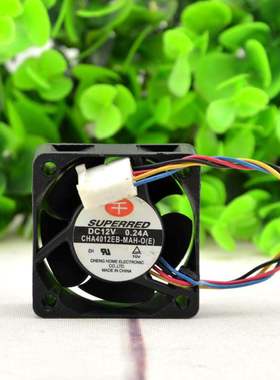 千红 4cm 12v 0.24A 4020 CHA4012EB 4线pwm调速 交换机 静音风扇