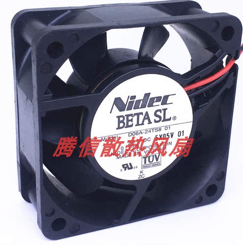 原装日本Nidec D06A-24TS8 01 DC24V 0.15A 60*60*25MM变频器风扇