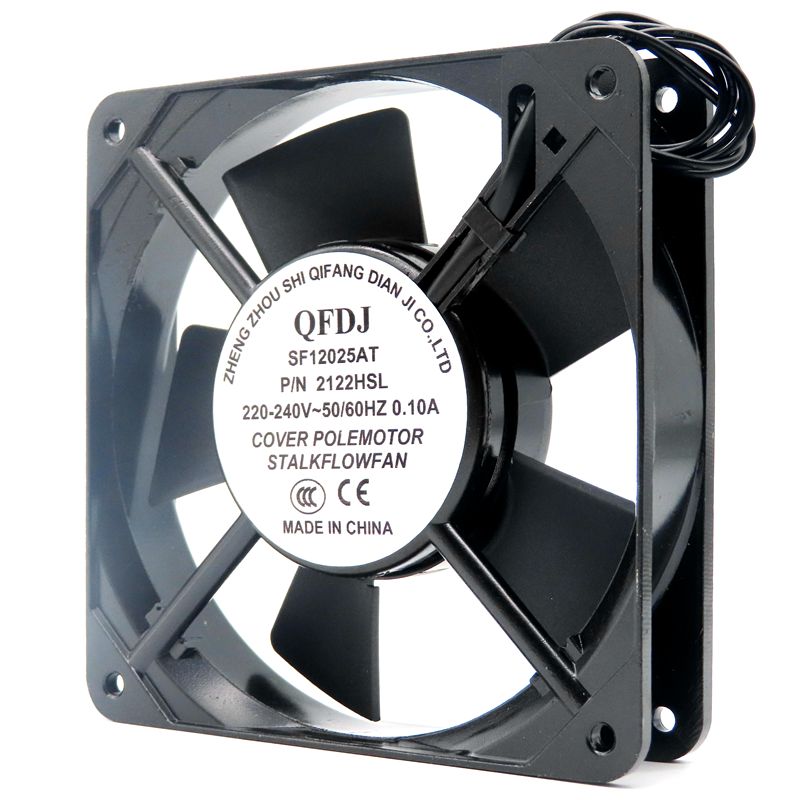QFDJ SF12025AT P/N 2122HSL HBL 全新原装机柜散热风扇220V 12CM