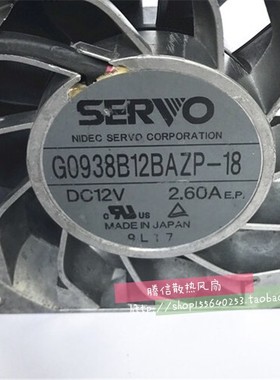 原装伺服 SERVO G0938B12BAZP-18 9CM 9038 12V 2.6A 暴力风扇