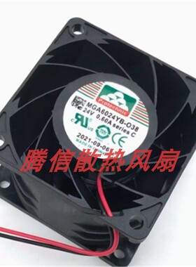 永立MAGIC MGA6024YB-O38 DC24V 0.60A 6038 6CM变频器散热风扇