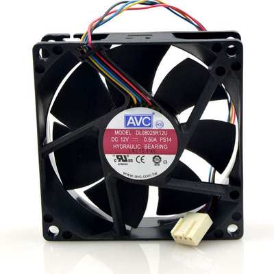 AVC 8025 8CM 12V0.5A 大风量 PWM四线调速CPU风扇 DL08025R12U