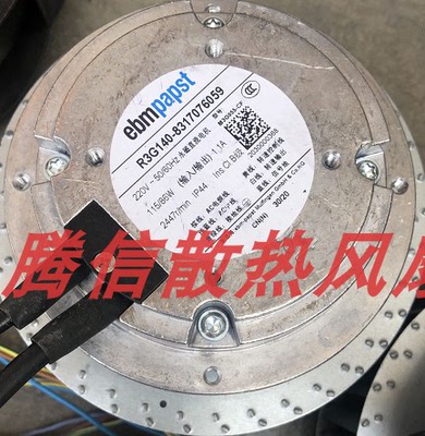 FFU风机 R3G140-8317076059 德国EBMpapst 220V 110W 1.1A 2447