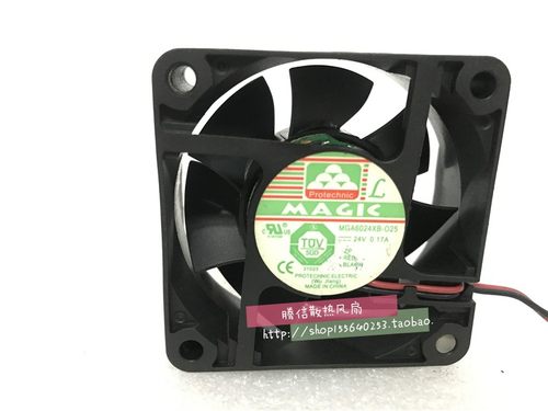 永立MAGIC 6025 MGA6024XB-O25 24V 0.17A 两线6cm双滚珠散热风扇