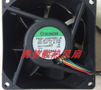 SUNON建准 PMD1208PMB1-A DC12V 9.1W 8CM 8038 2线 散热风扇