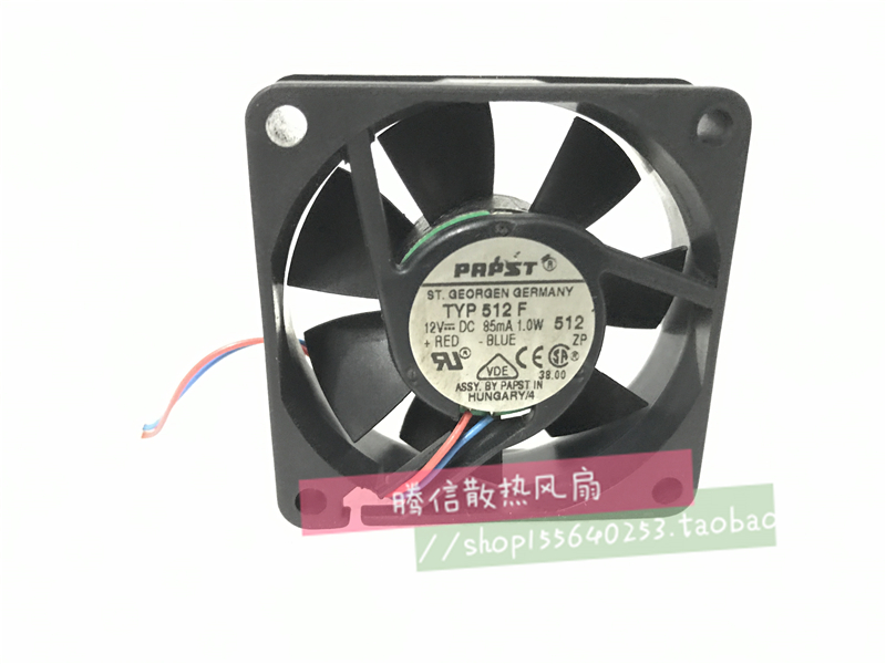 原装正品德国ebmpapst TYP512F 512F/2 12V 85MA 1.0W 5015 风扇 电脑硬件/显示器/电脑周边 散热器/风扇 原图主图