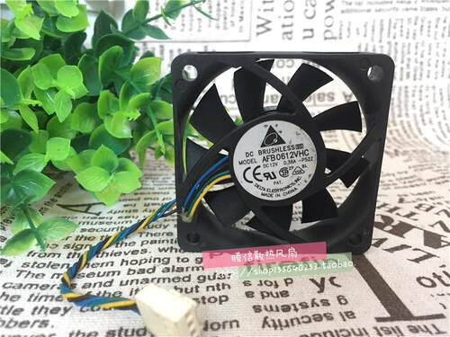 原装台达 AFB0612VHC 6015 12V 0.36A 6CM 三线 双滚珠 散热风扇