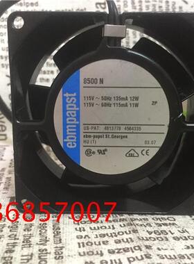 原装德国ebmpapst TYP 8500N/8506N AC115V 8038全金属散热风扇