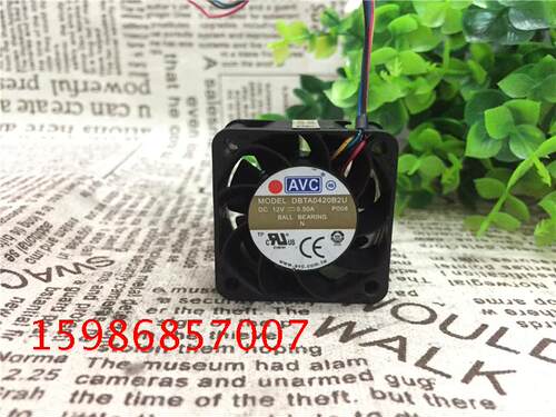 原装AVC DBTA0420B2U 4020 12V 0.50A 4线PWM高速散热设备风扇