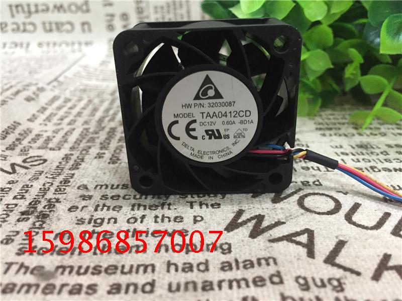 原装台达 TAA0412CD 4020 12V 0.60A 双滚4线温控大风量高速风扇
