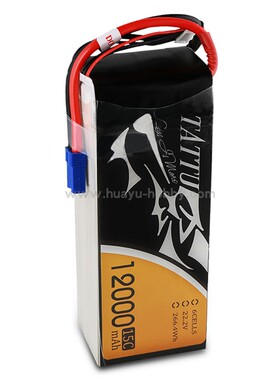 ACE格氏TATTU锂电池6S1P22.2V12000mAh航拍无人机15C通用模型动力