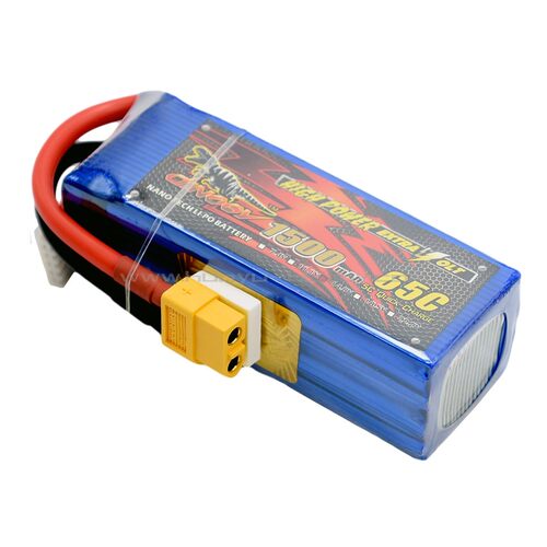 14.8V 4S 1500mAh 65C锂电池XT60插头 遥控模型飞机直升机无人机
