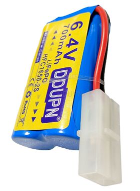 6.4V2S 700mAh锂铁电池HFC1650大田宫2P母头反向遥控模型玩具车船