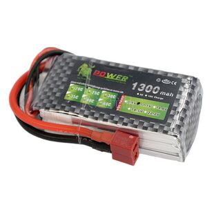 11.1V 3S 1300mAh锂电池T型插头25C遥控模型飞机直升机无人机动力