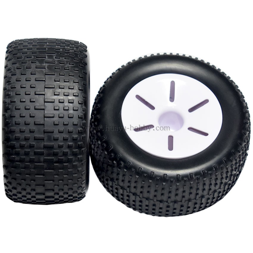 HSP高速无限模型配件17703白色轮毂轮胎组1/10遥控车越野短卡原厂