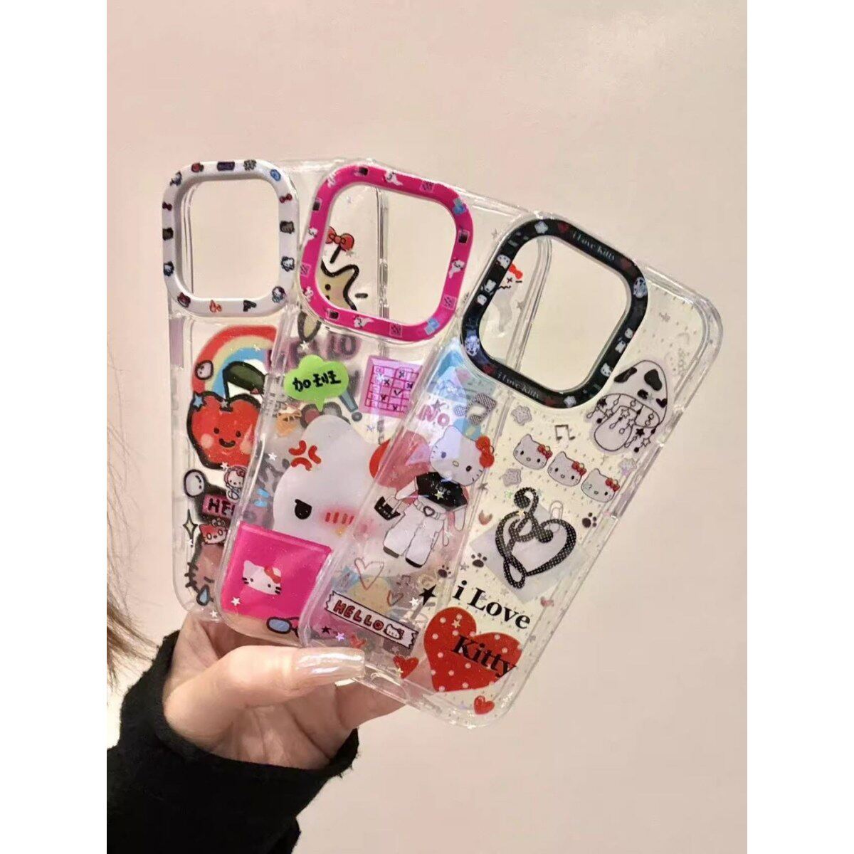 卡通彩虹长腿加班生气猫咪苹果16promax手机壳iPhone14/13防摔15