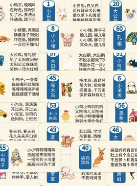 哄娃早教顺口溜贴纸启蒙教育认知学习创意儿歌益智笔记本diy60张