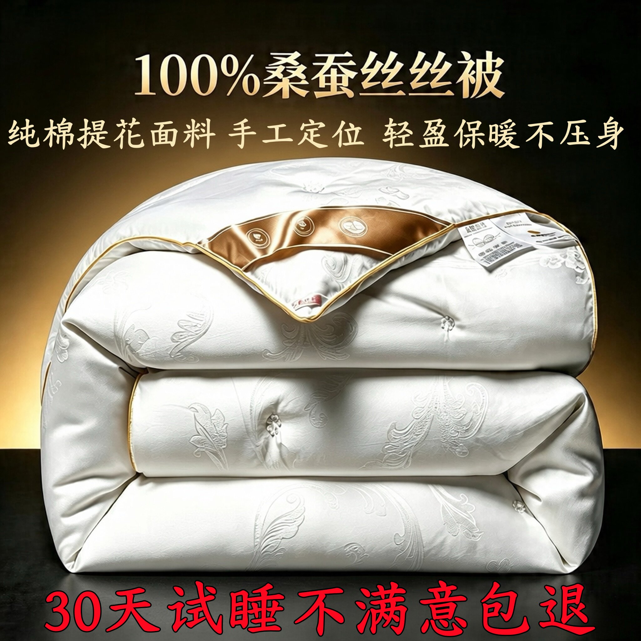 罗兰家纺蚕丝被100%桑蚕丝
